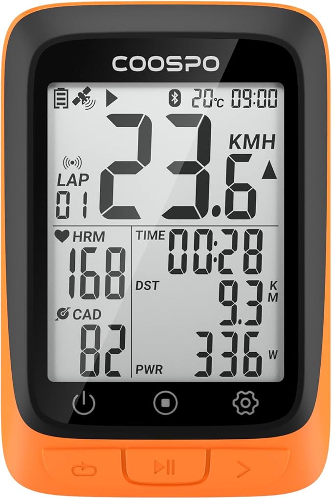 Bike Computer Wireless GPS, Cycling Computer GPS Bike Tracker with Bluetooth/ANT+