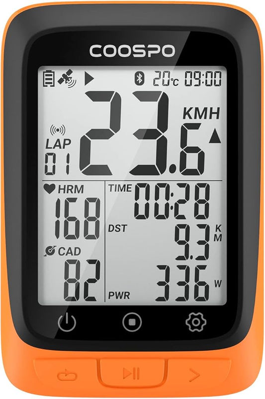 Bike Computer Wireless GPS, Cycling Computer GPS Bike Tracker with Bluetooth/ANT+