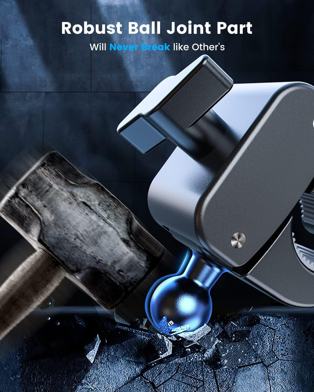 Motorcycle Phone Mount, [1s Auto Lock][100mph Military Anti-Shake] Bike Phone Holder